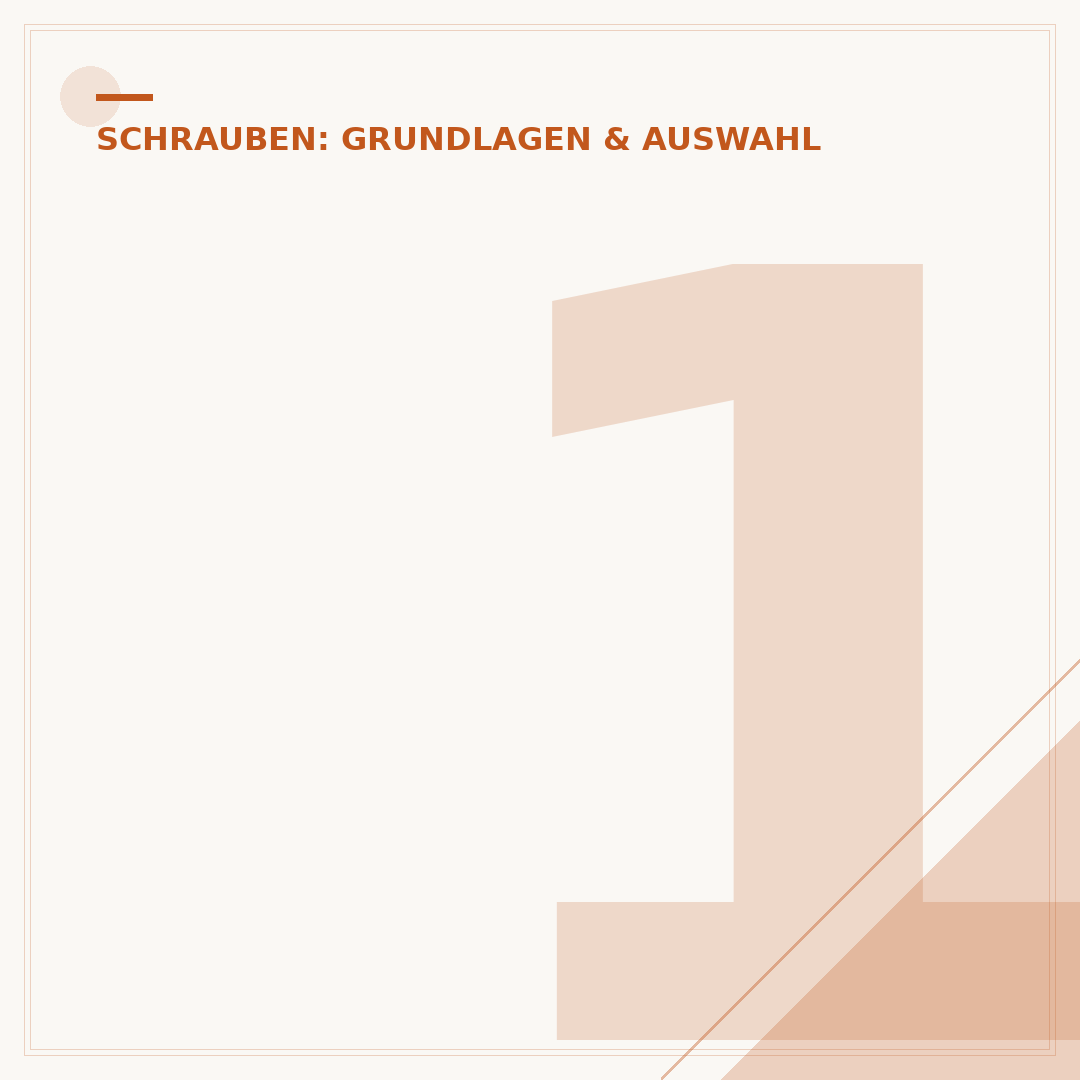 1a Schrauben: Qualität, Auswahl und technische Merkmale
