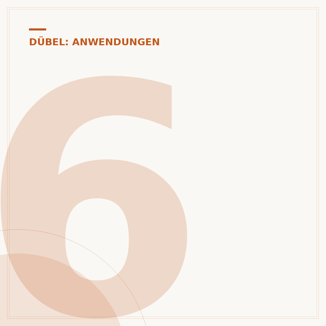 6 Dübel: Welcher Bohrer?