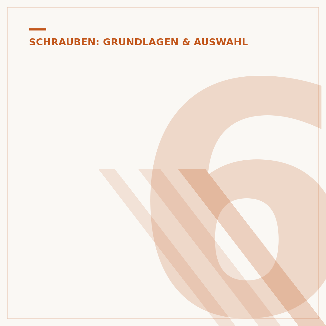 6er Schrauben: Durchmesser, Normen und Anwendungsbereiche