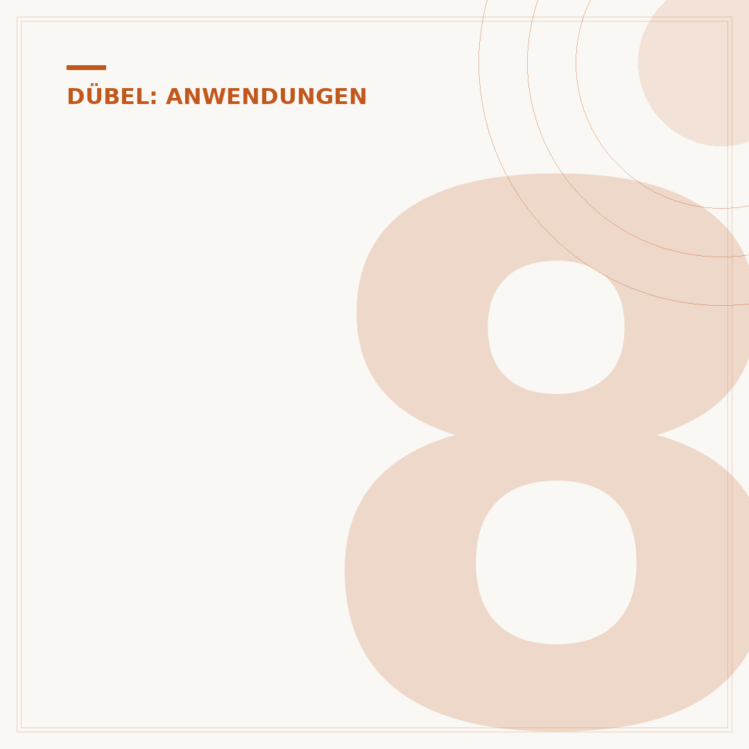 8er Dübel: Welcher Bohrer für welche Wandart?