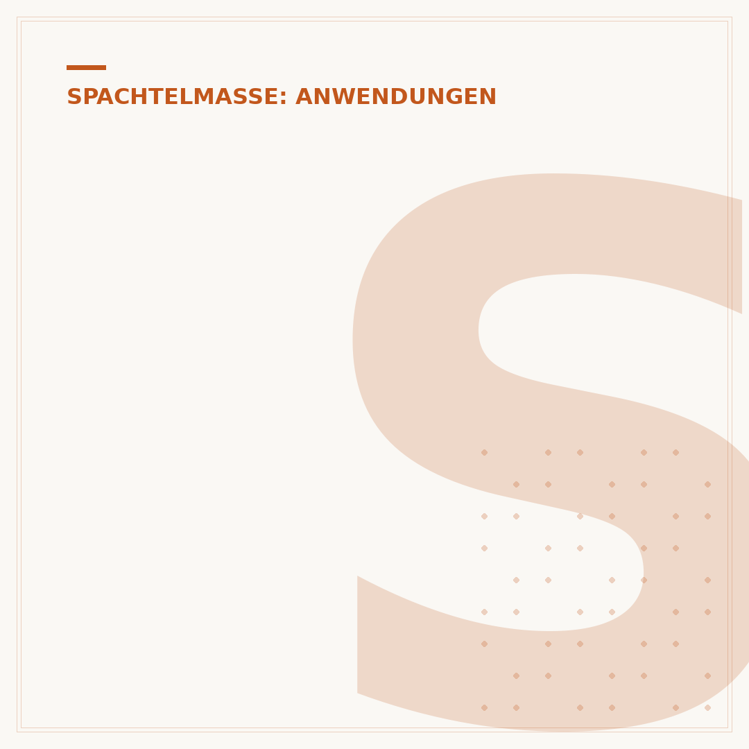 Spachtelmasse für das Badezimmer