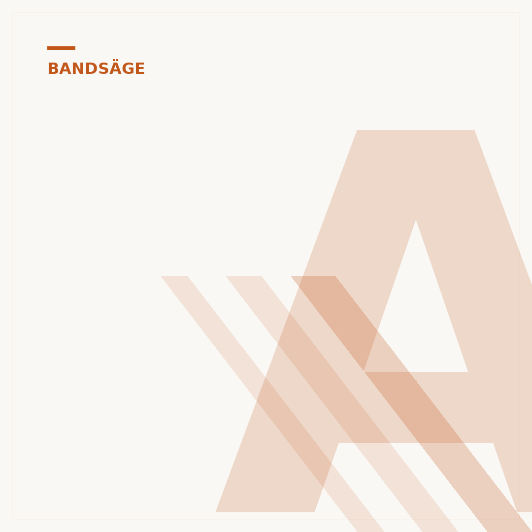 Antriebsrad der Bandsäge reinigen