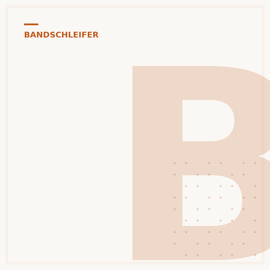Bandschleifer: Bandlauf des Bandes läuft nach links