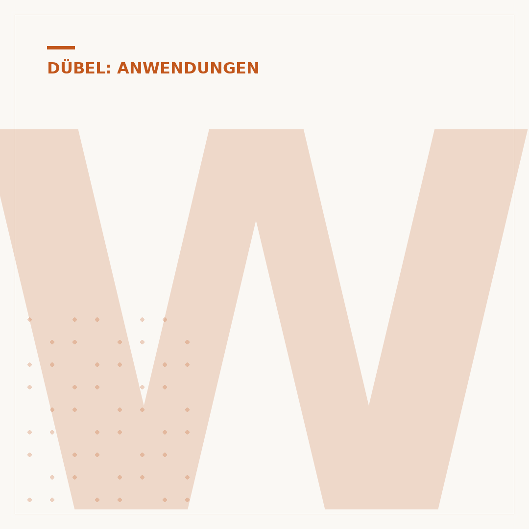 Welcher Bohrer für welchen Dübel?
