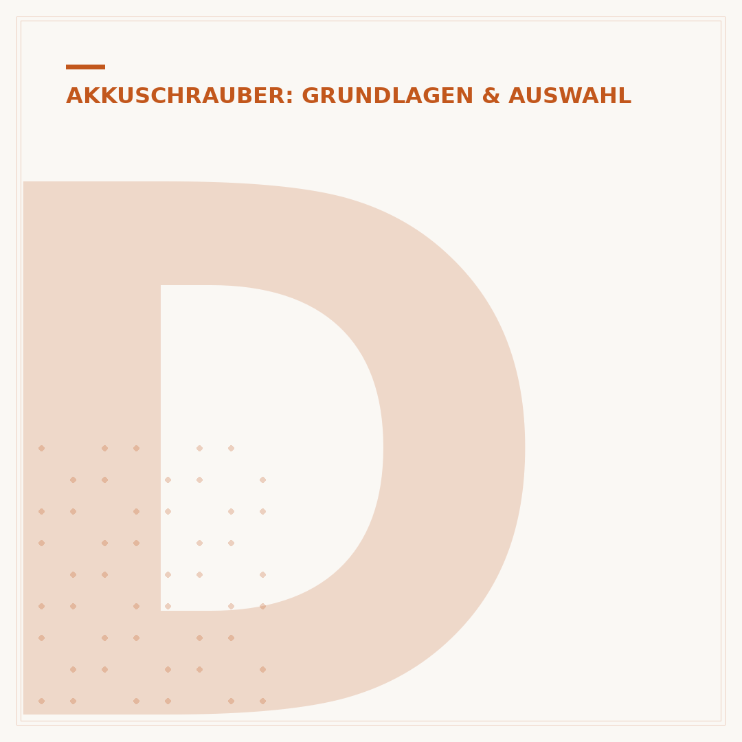 Drehmoment des Akkuschraubers