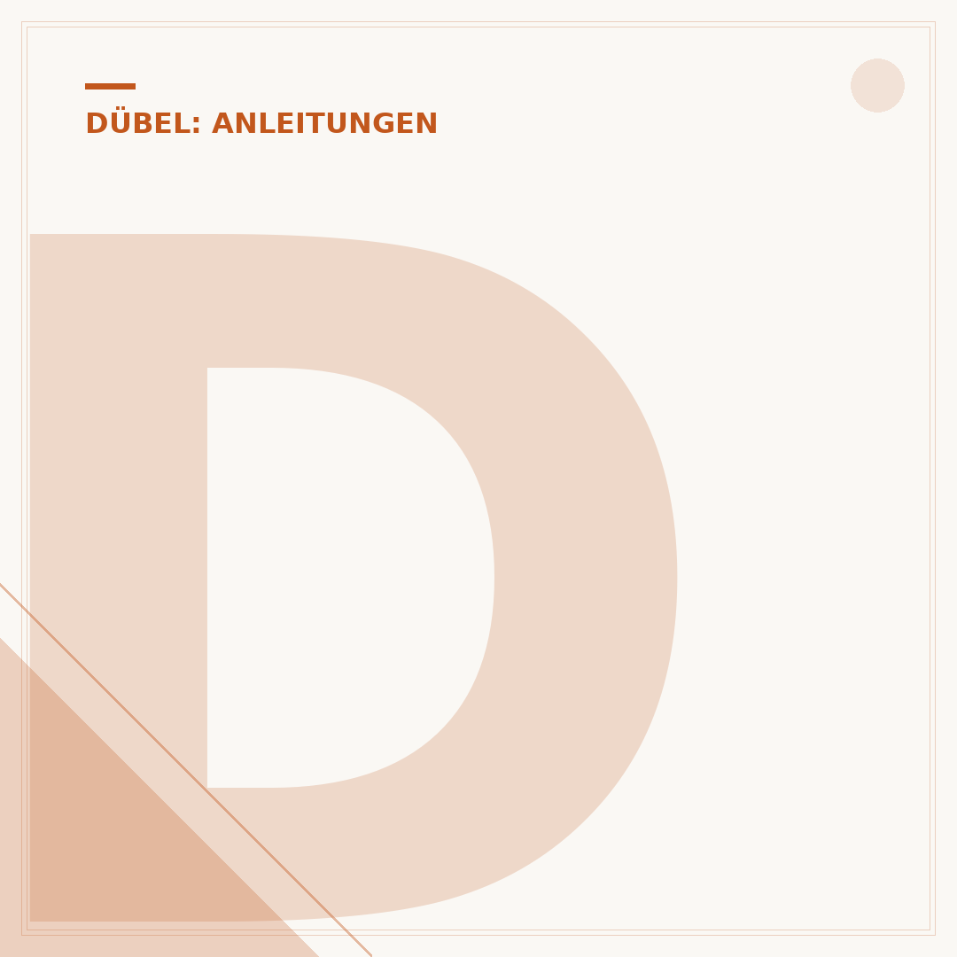 Dübel ohne Bohren möglich?