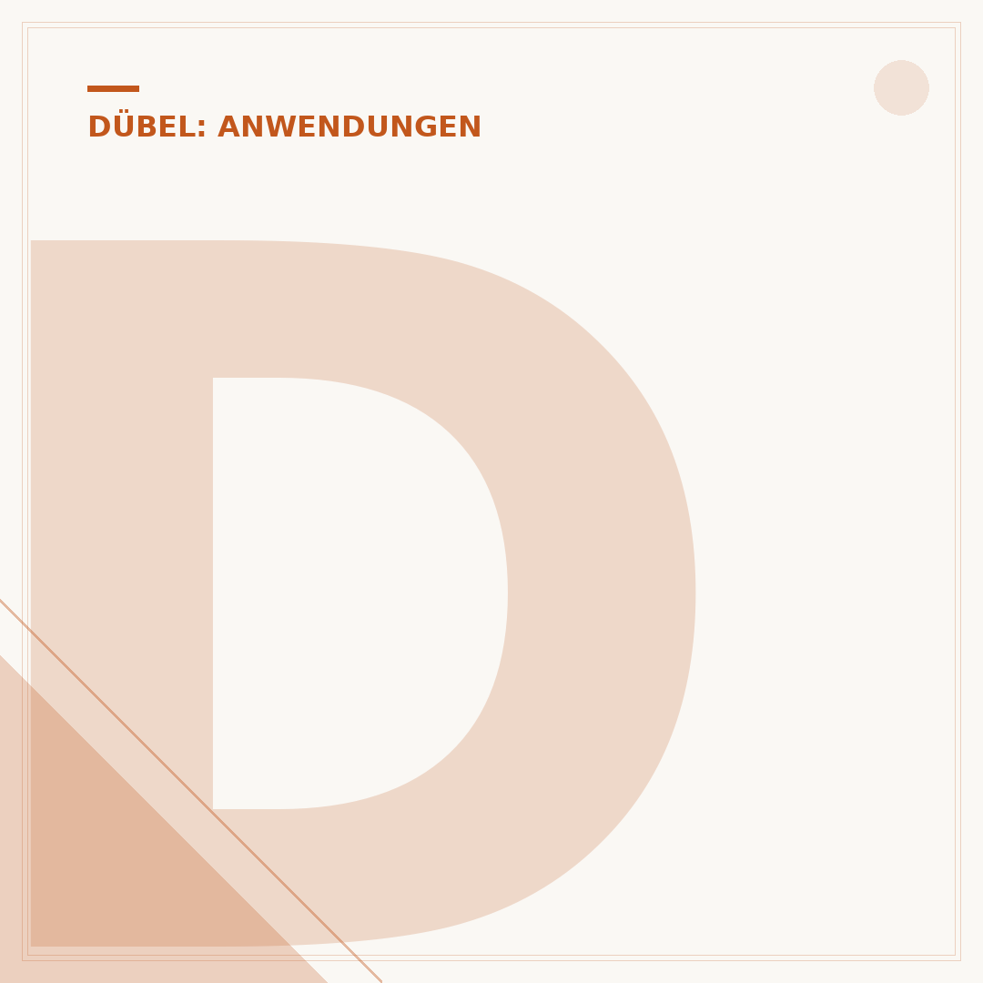 Dübel für Rigips-Decke