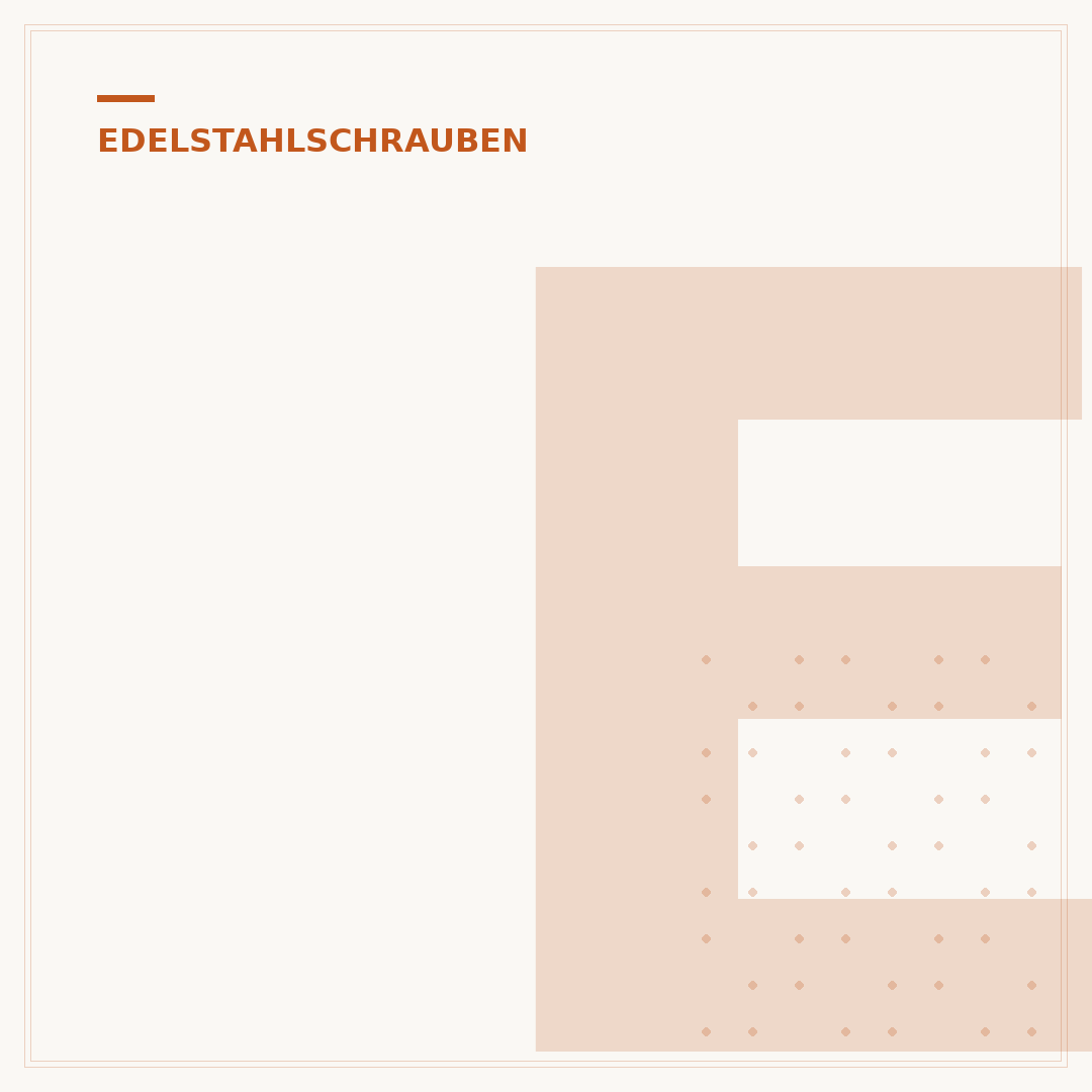 Edelstahlschrauben: Material, Typen & Korrosionsschutz