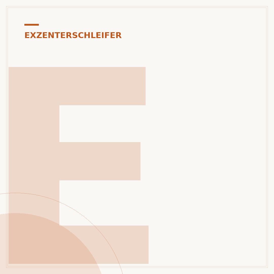 Exzenterschleifer: Schleifhub für groben Abtrag