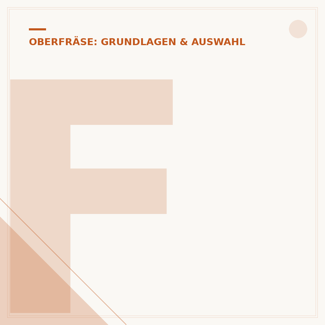 Flachfräser für die Oberfräse