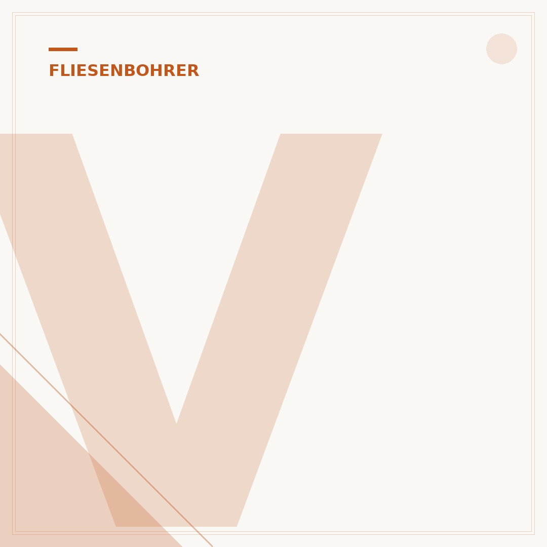 Vorschub des Fliesenbohrers einstellen
