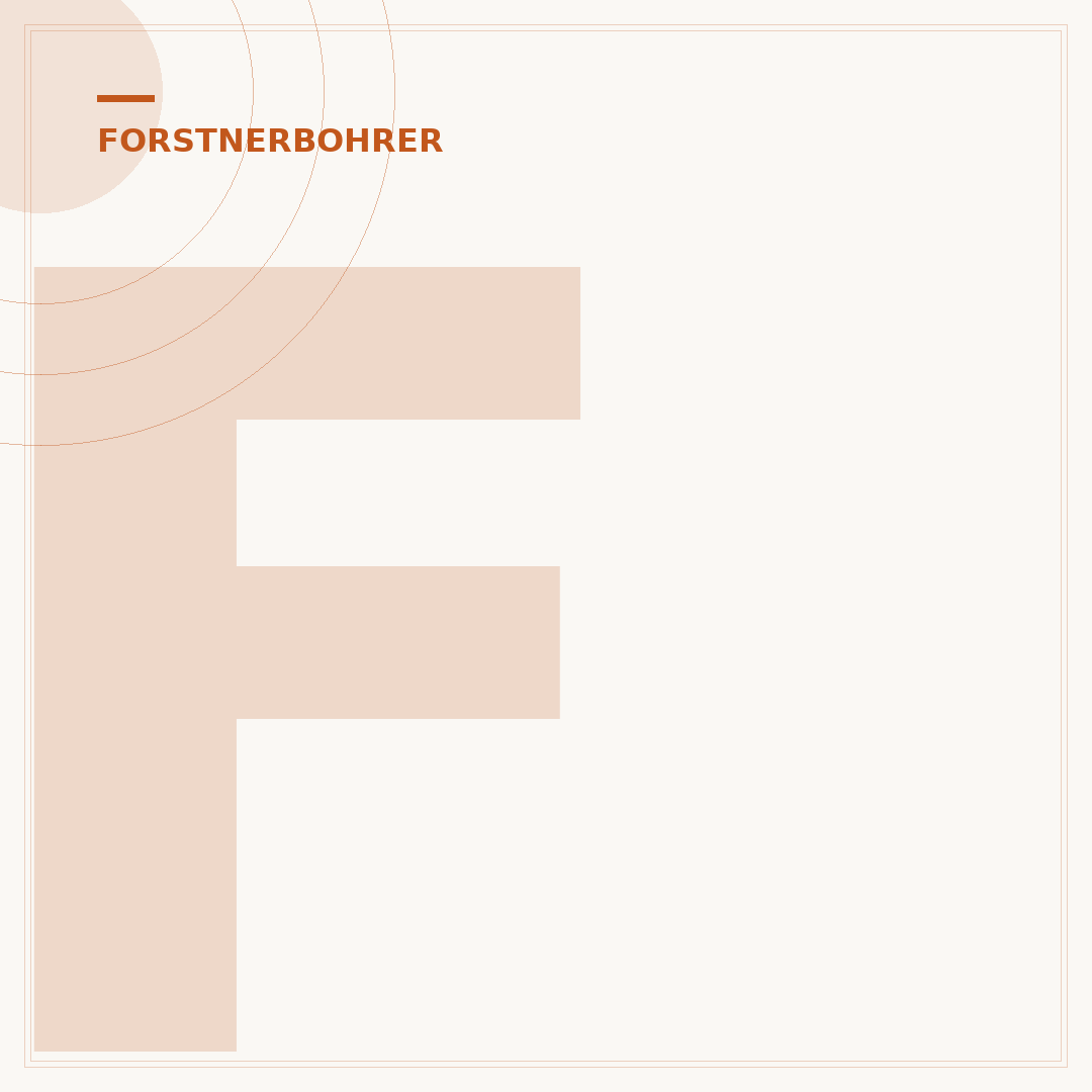 Forstnerbohrer für tiefe Löcher: Präzision und Kontrolle