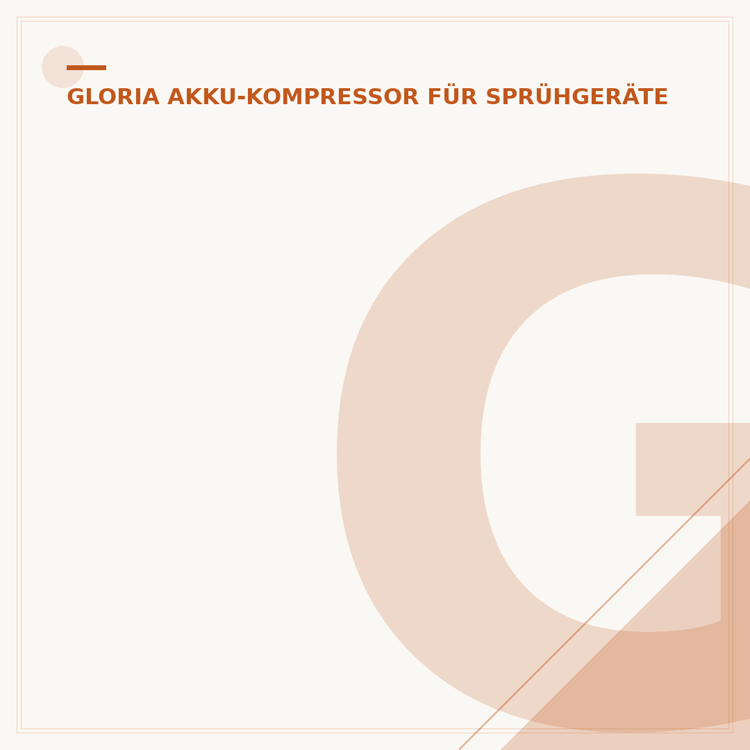 GLORIA Akku Kompressor: Effizienz für Profis & Heimwerker