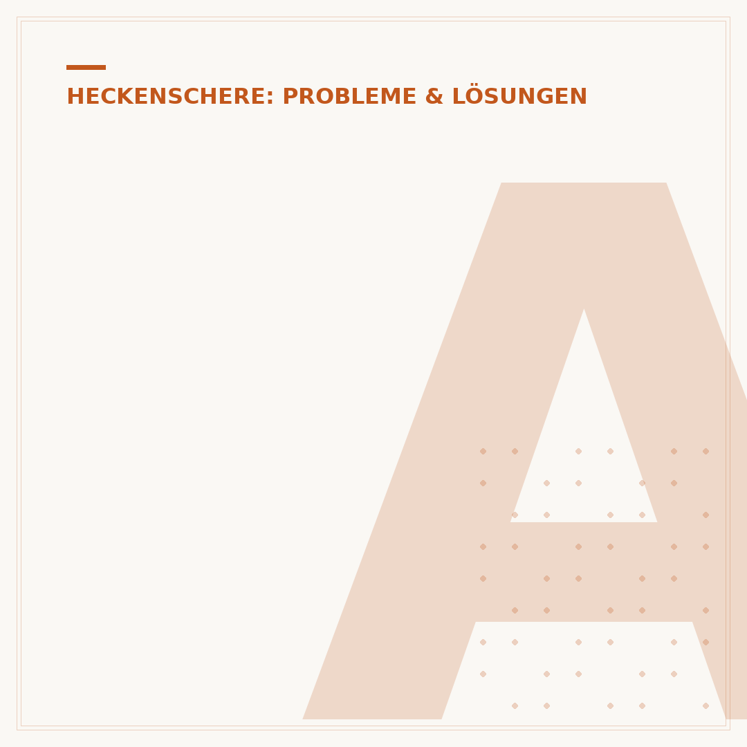Antrieb der Heckenschere macht Geräusche