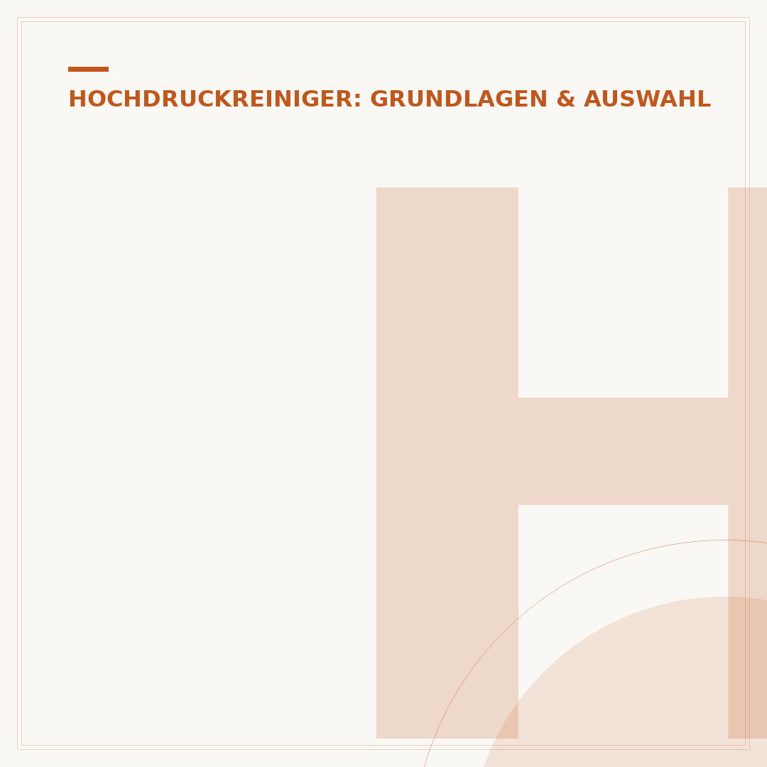 Hochdruckreiniger Druck: Was Leistung und Einsatz bedeuten