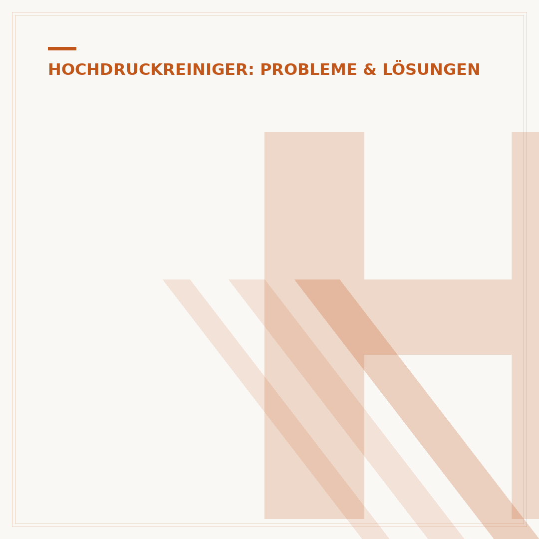 Hochdruckreiniger: Druckregler klemmt