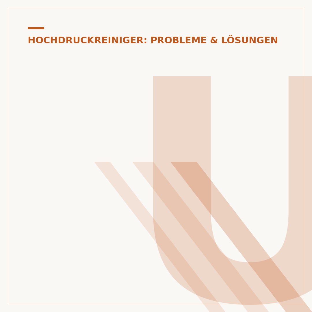 Undichter Hochdruckschlauch des Hochdruckreinigers