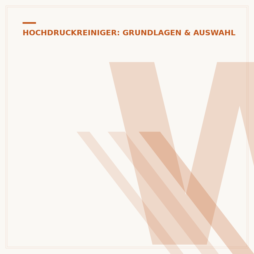 Winter-Lagerung des Hochdruckreinigers