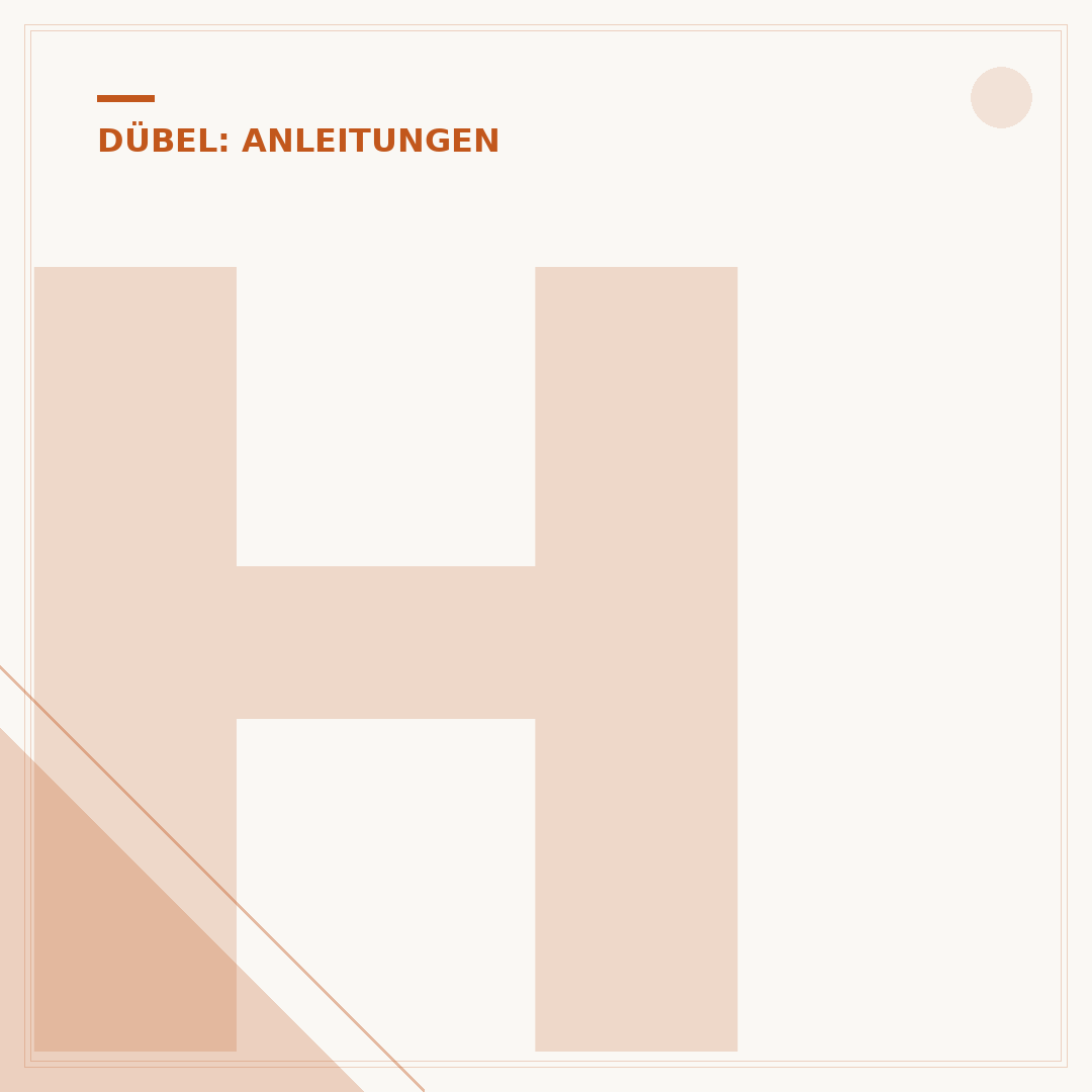 Hohlraumdübel-Spreizflügel entfernen