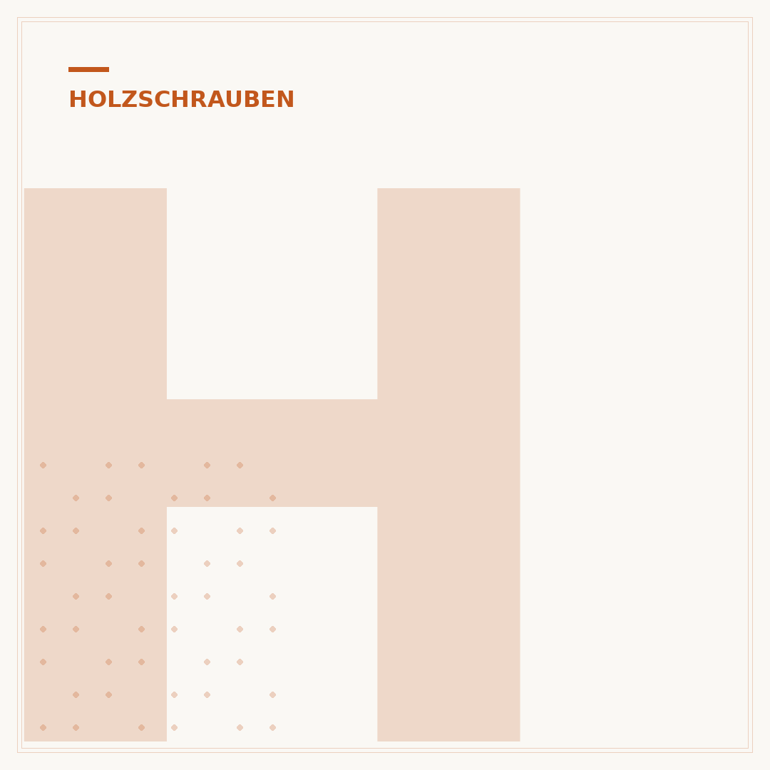 Holzschrauben mit Sechskant