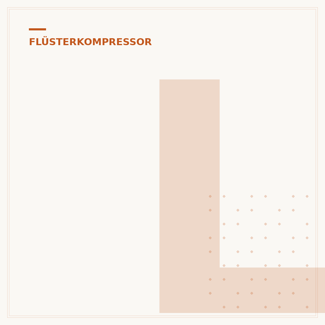 Leiser Kompressor für Druckluft