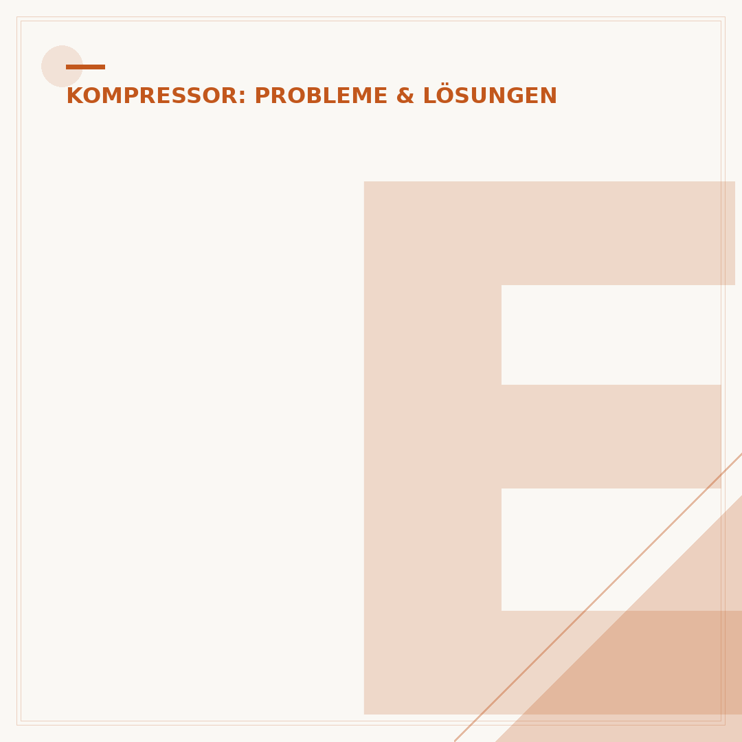 Entlastungsventil des Kompressors verstopft