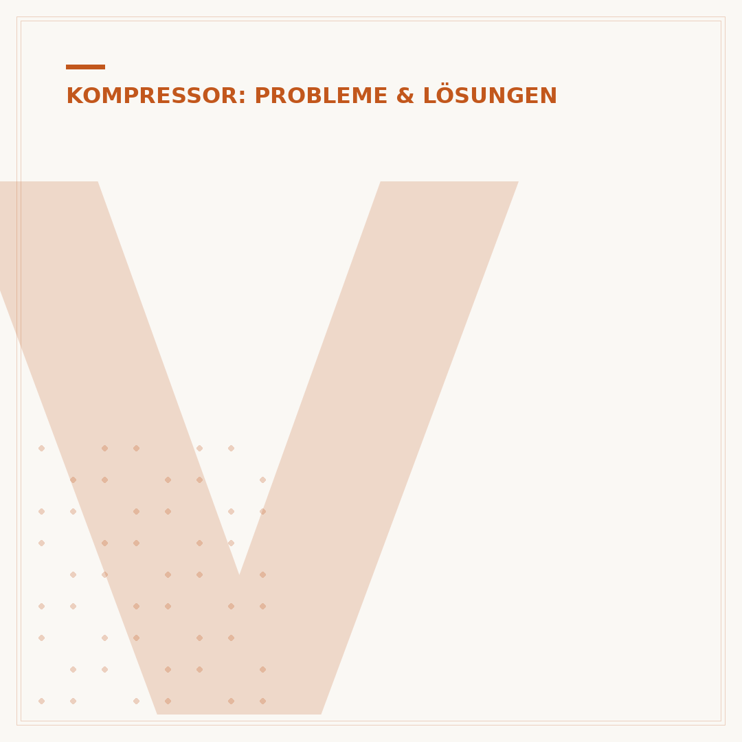 Verstopfter Luftfilter des Kompressors