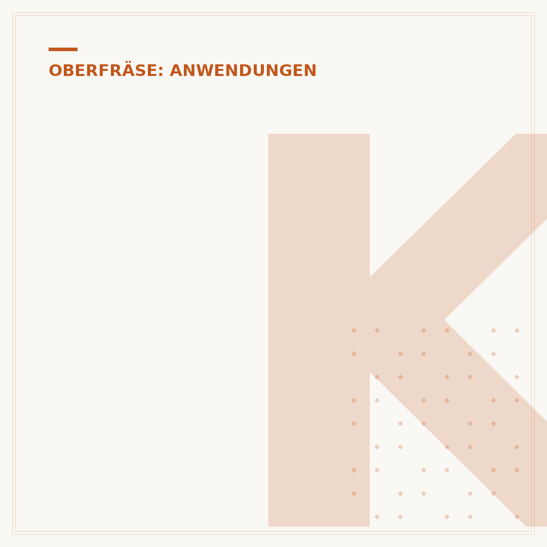 Kopierhülse für die Oberfräse
