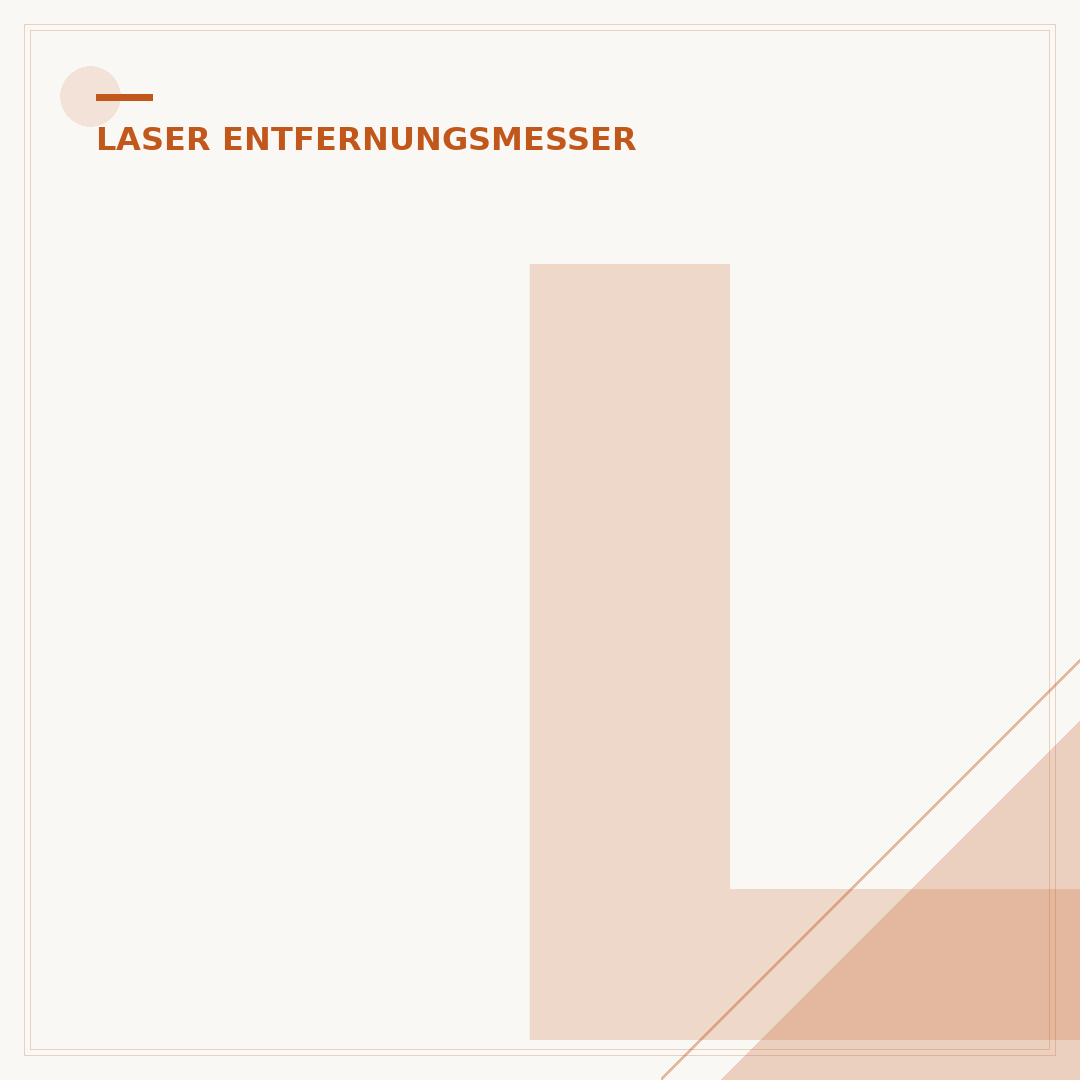 Laser-Entfernungsmesser: Referenzpunkt und Winkelaufsatz