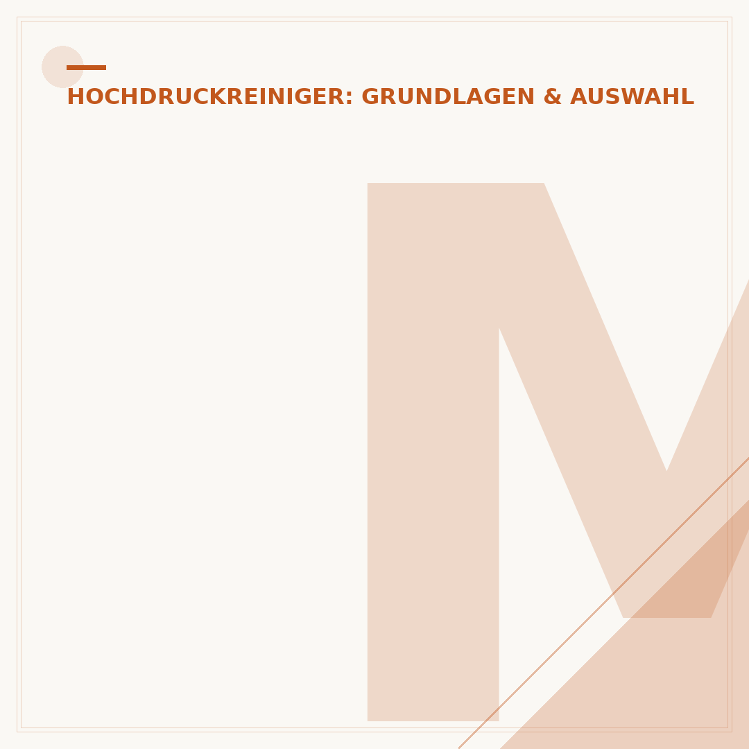 Motor Hochdruckreiniger: Leistung, Typen & Kaufberatung