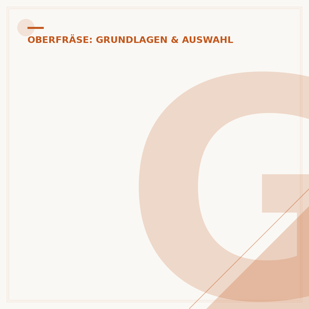 Größe des Kopierrings der Oberfräse auswählen