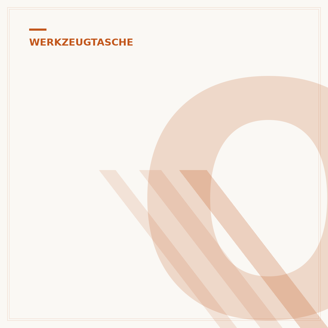 Offene Werkzeugtaschen: Zugänglichkeit und Organisation