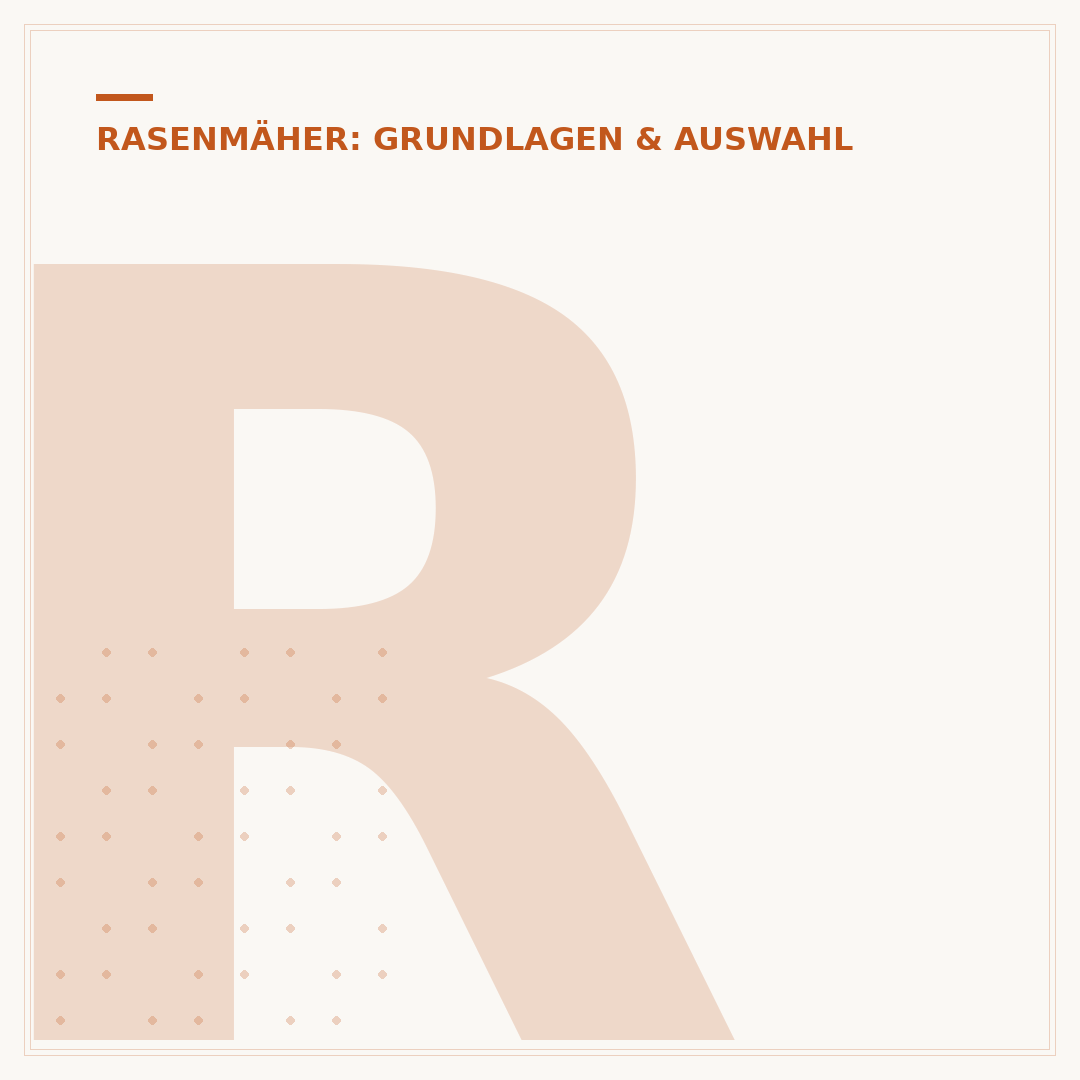 Roststelle am Schnittdeck des Rasenmähers