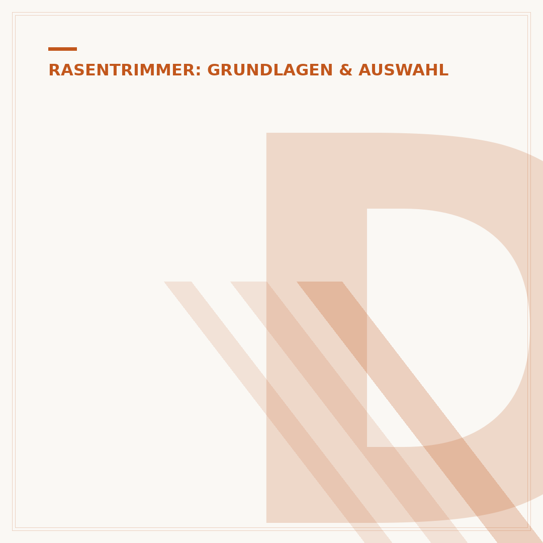 Dicke des Rasentrimmer-Fadens auswählen