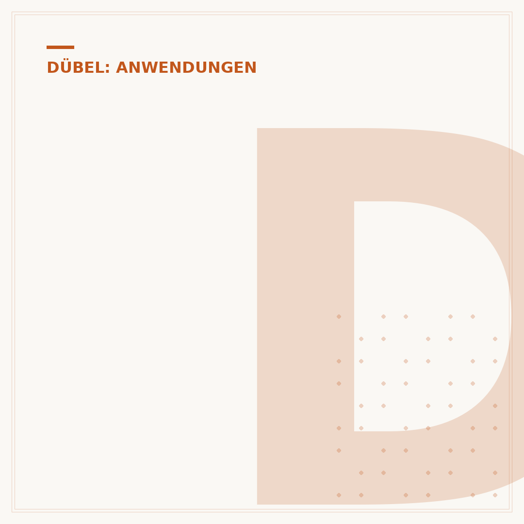 Dübel für Rigipswände