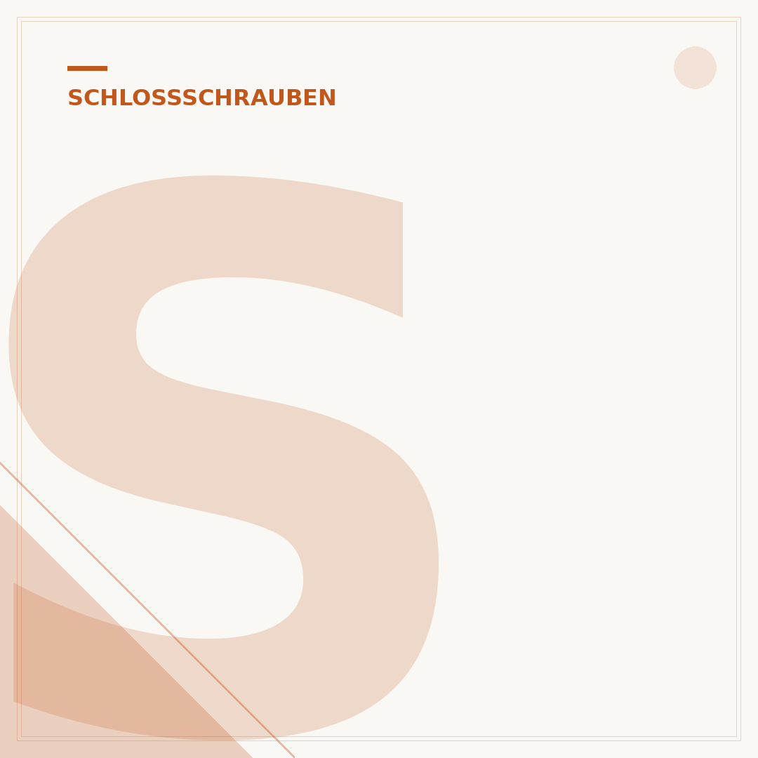 Schlossschrauben M12: Dimensionen, Material und Anwendung