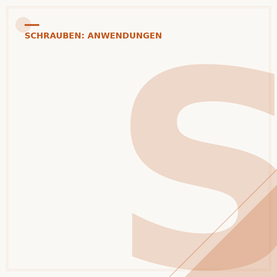 Schrauben für Gipsplatten