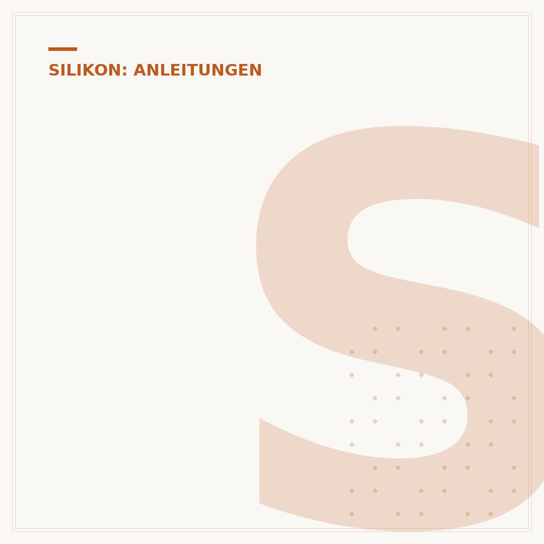 Silikon-Schmierfilm entfernen