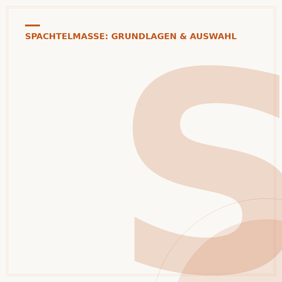 Spachtelmasse in der Kartusche
