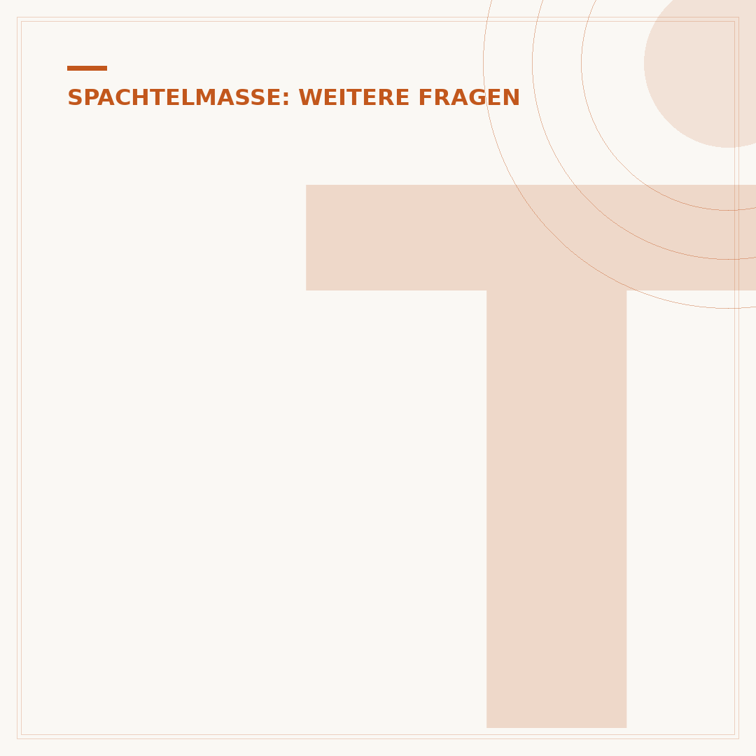 Trockenzeit der Spachtelmasse