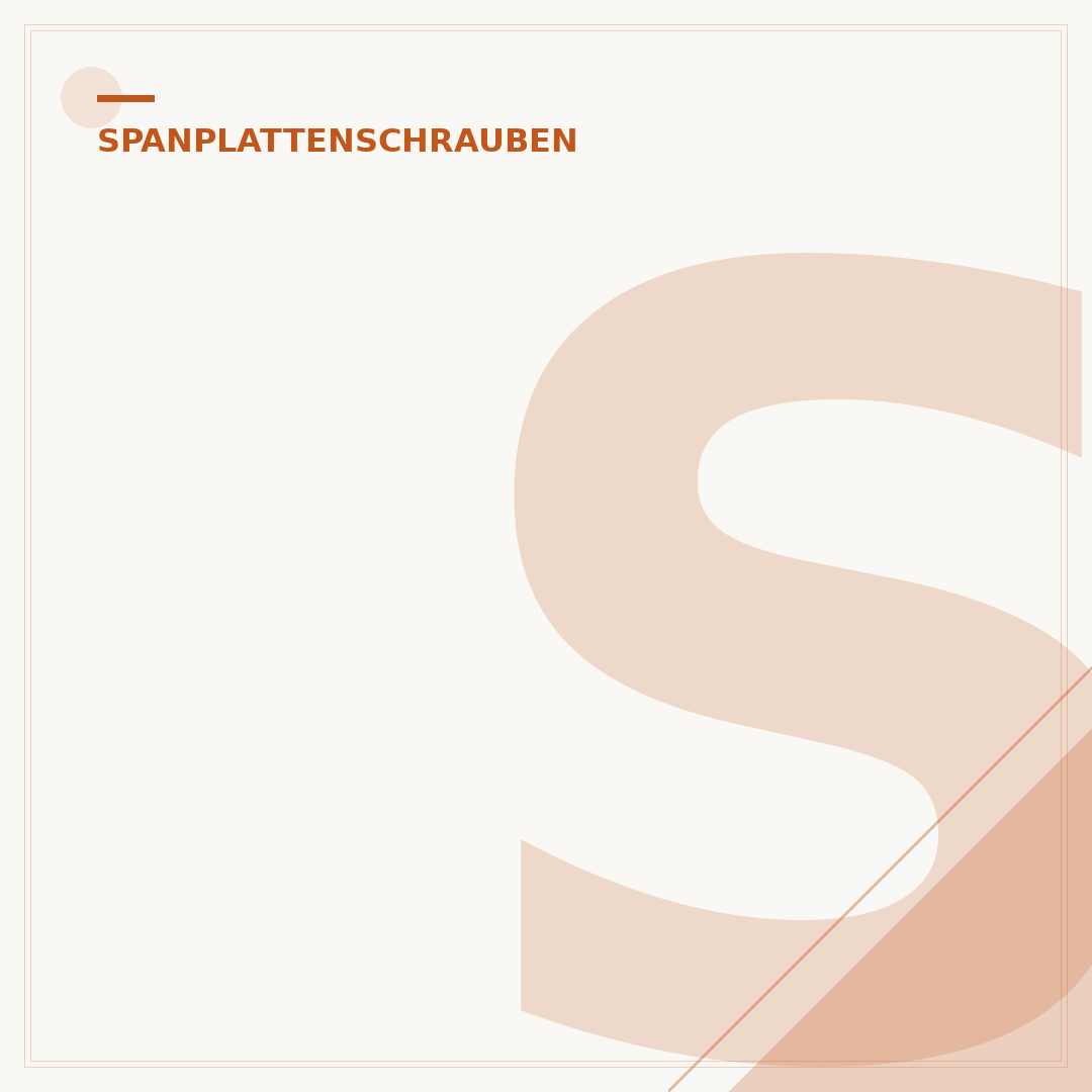 Spanplattenschrauben mit Torx