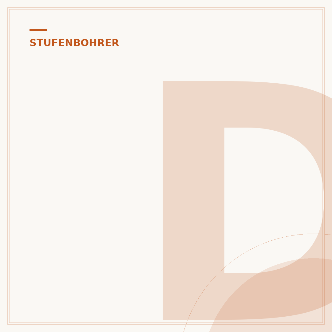 Drehzahl für Stufenbohrer wählen