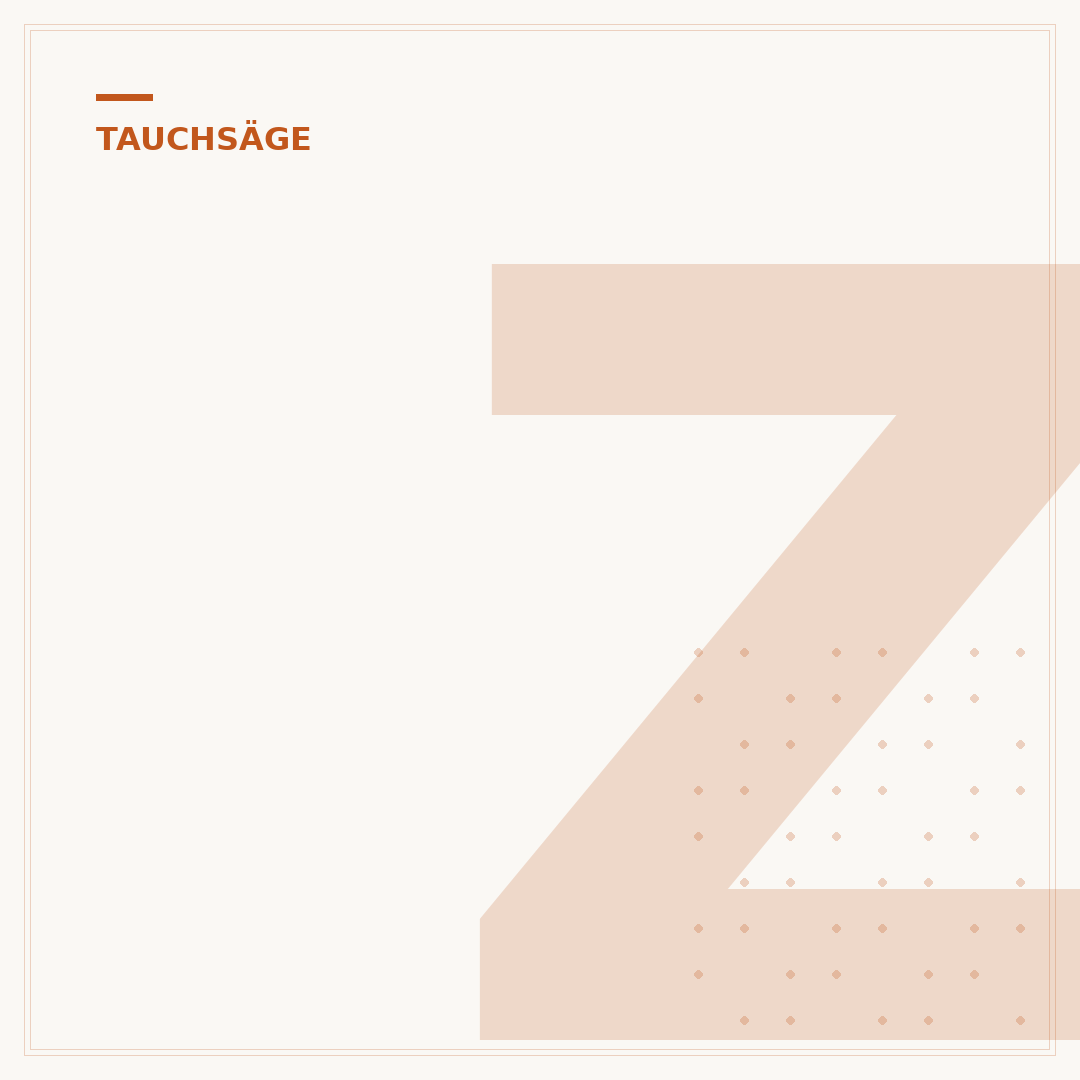 Zahnung des Tauchsäge-Sägeblatts wählen