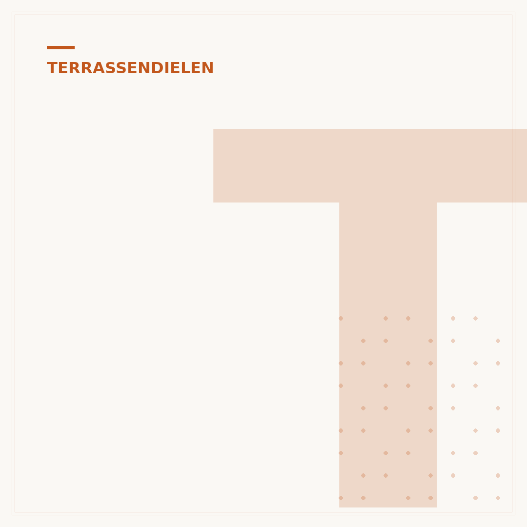 Terrassendielen-Schrauben in Reihe setzen