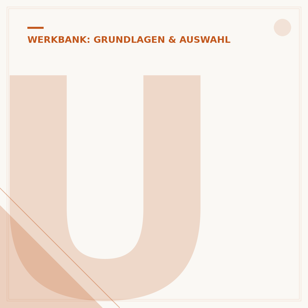 Unterbau-Schublade für die Werkbank