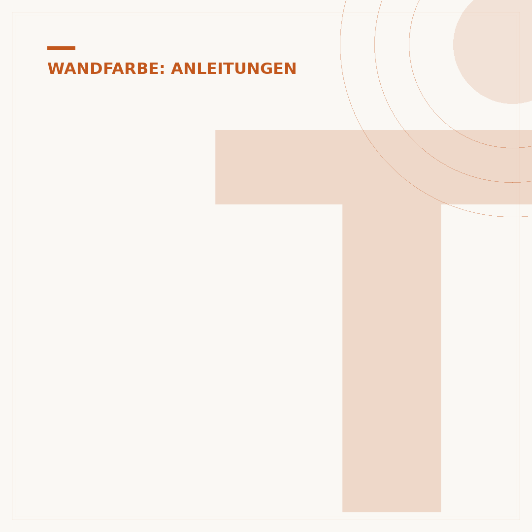 Techniken zum Streichen der Wand