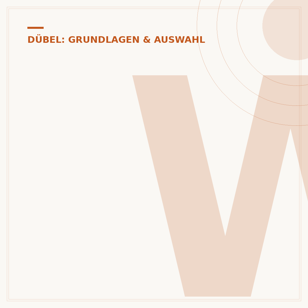Wasserdichte Dübel: Material, Anwendung & Auswahl