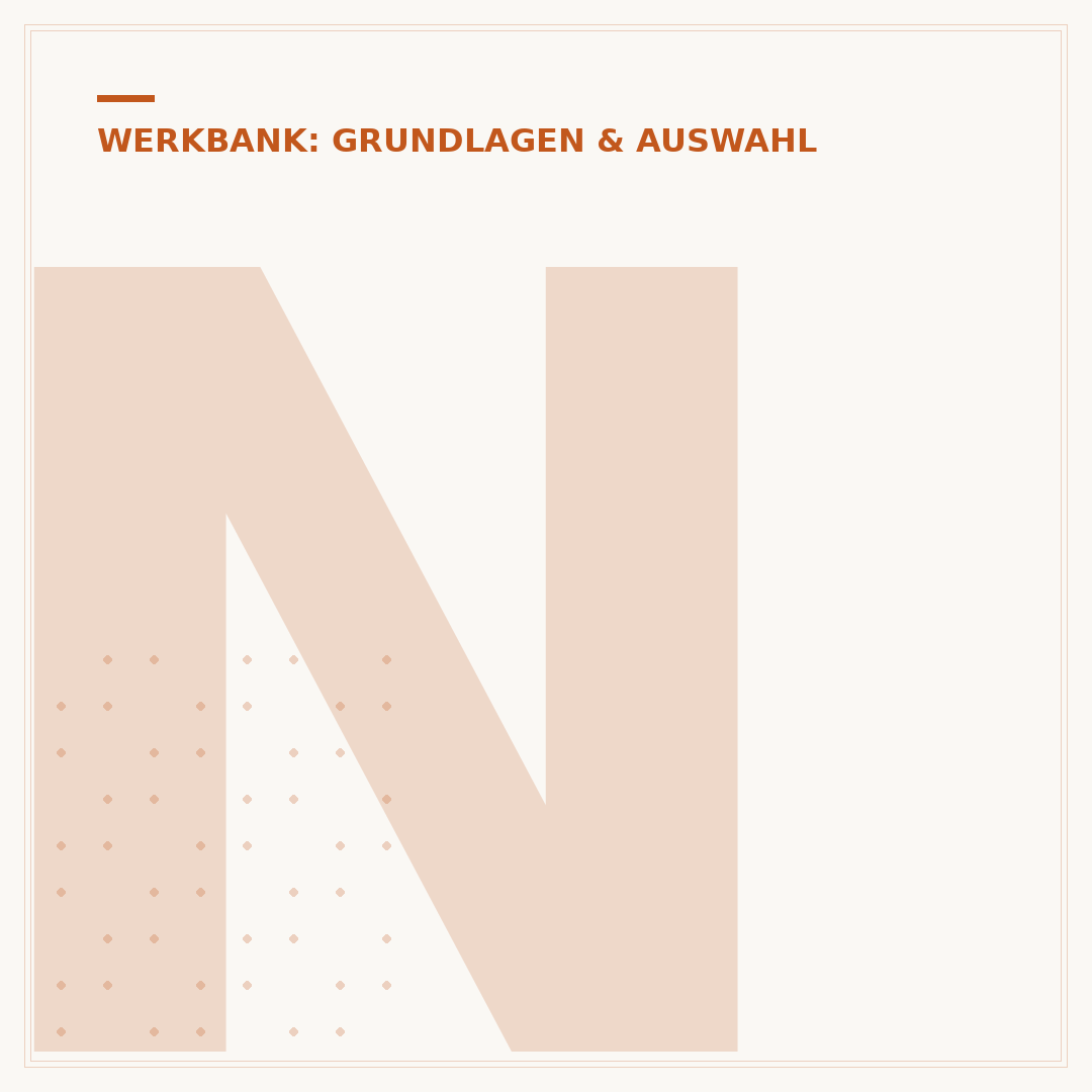 Nachbehandlung der Werkbank-Arbeitsplatte
