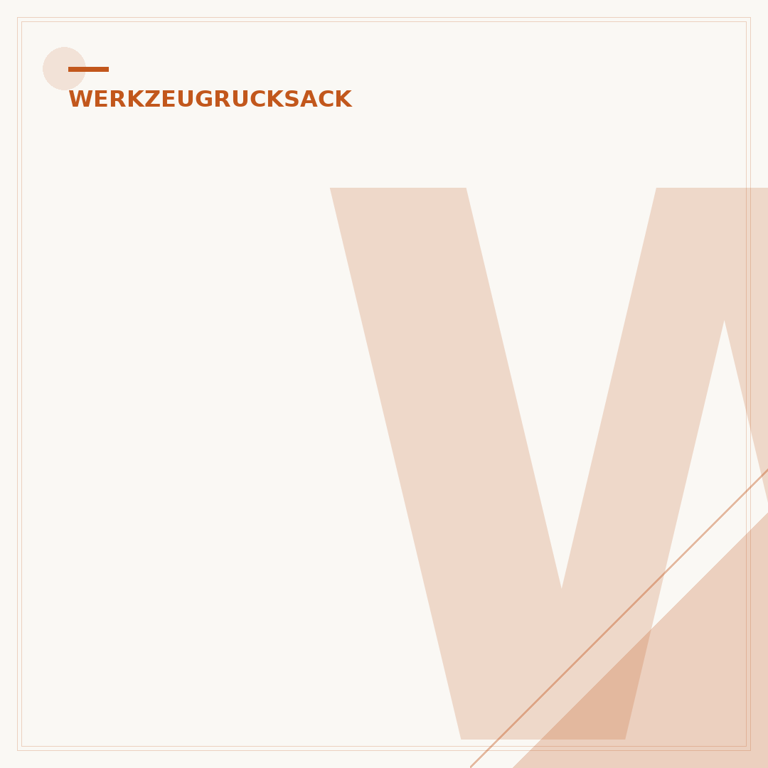 Werkzeugrucksack leer: Auswahlkriterien und Organisation