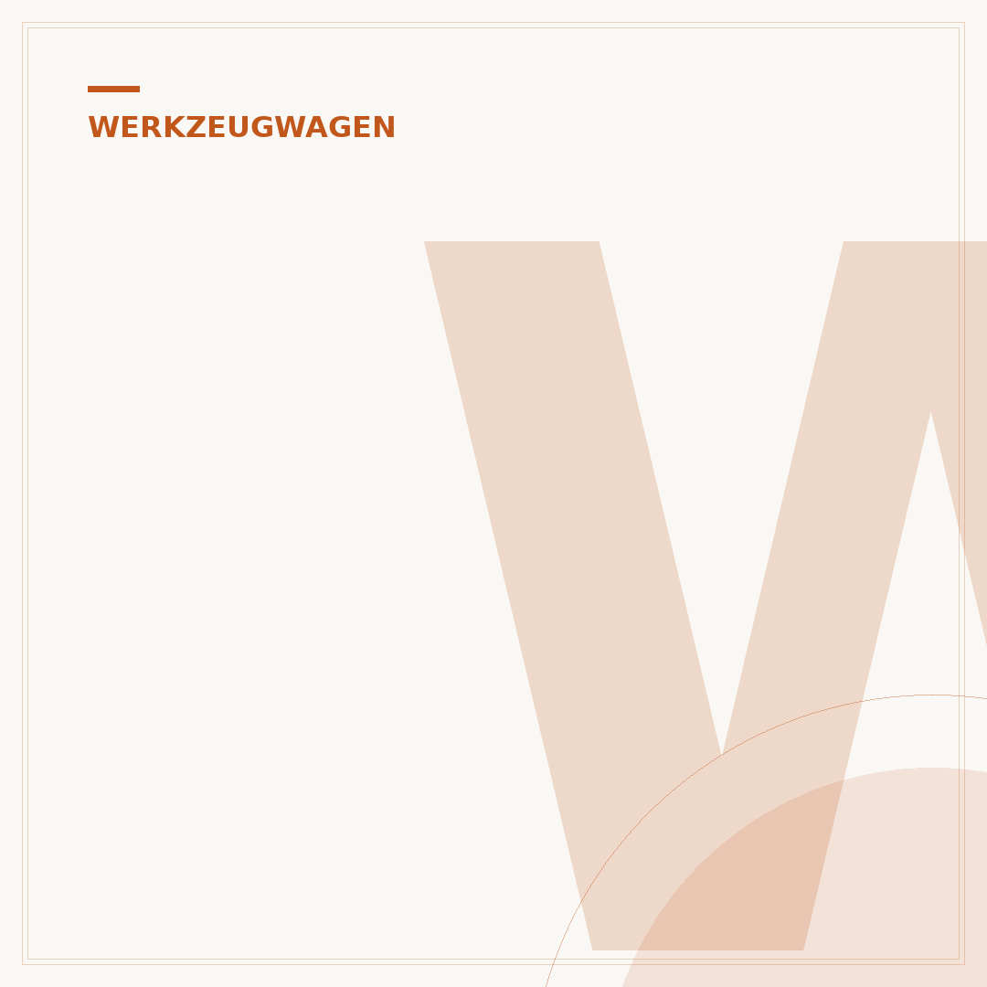 Werkzeugwagen mit Schwerlastrollen und Bremshebeln